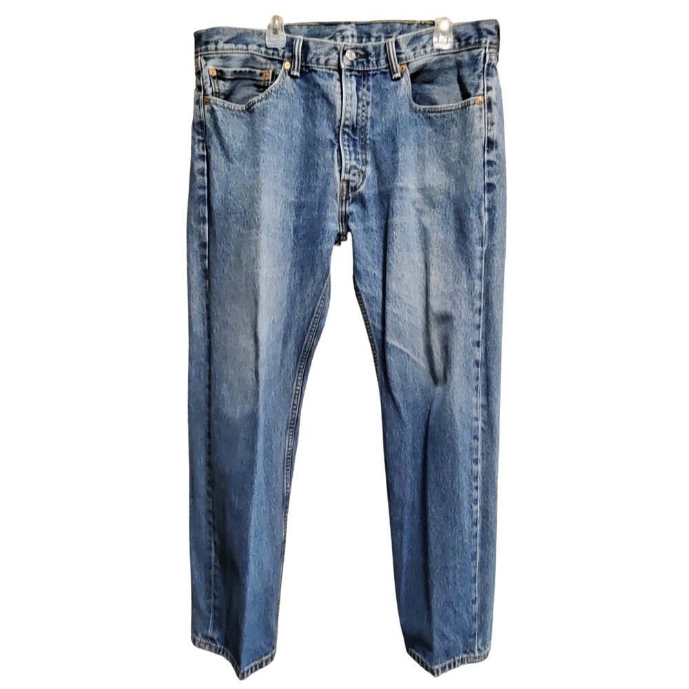 Levi Strauss 505 Jeans W38 L30 Medium Wash Denim Straight Fit‎ Pants